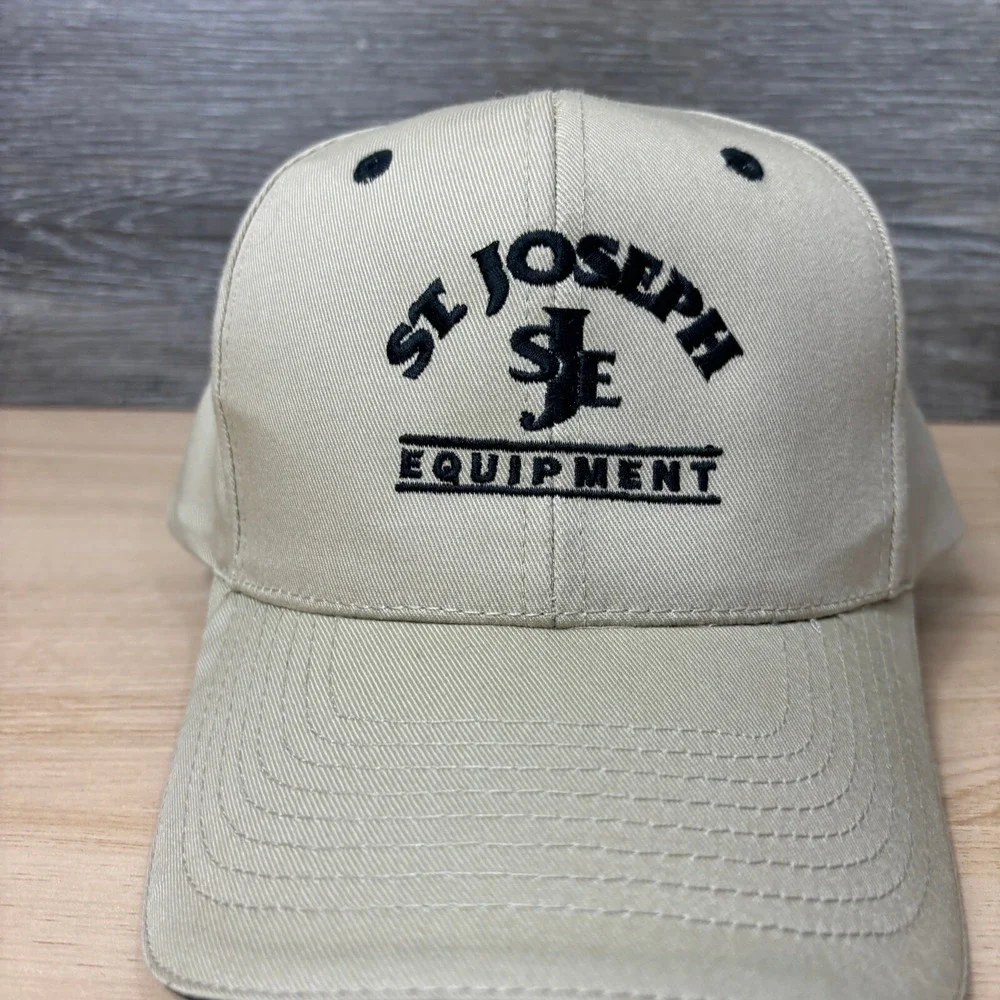 St Joseph Equipment Hat Cap Strap Back Brown‎ Tan Outdoors Adjustable